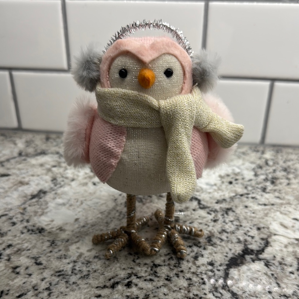 Cute Pink and Cream Owl Decor